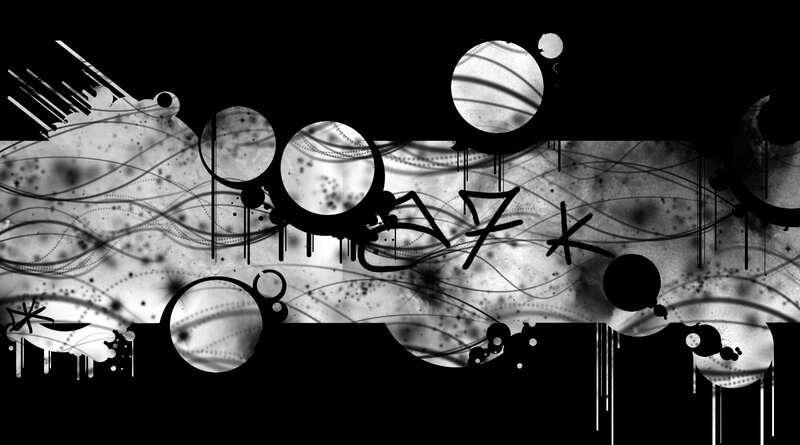 abstract black and white art