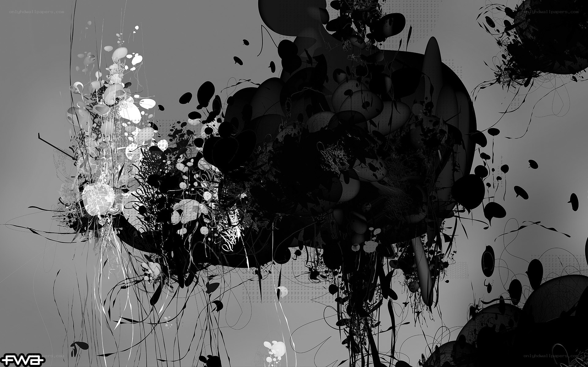 abstract black and white art