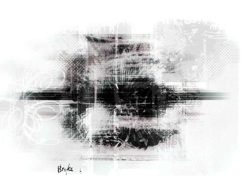 Abstract Black and White Art — Chaotic, Graffiti