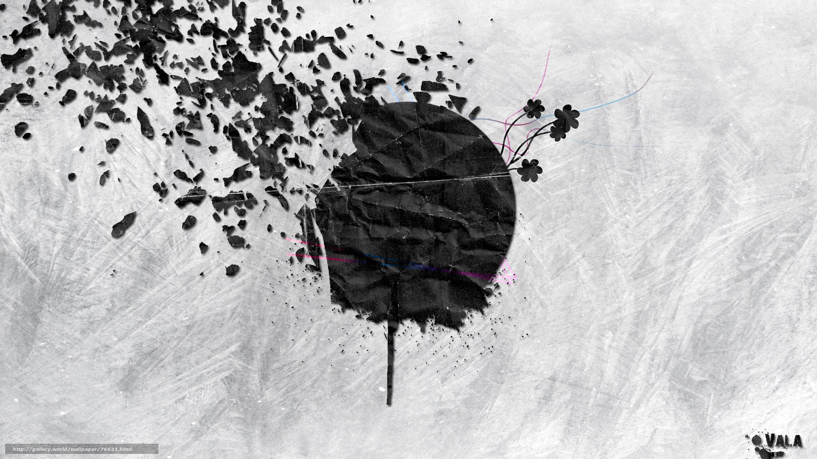 abstract black and white art