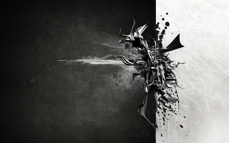 abstract black and white artwork