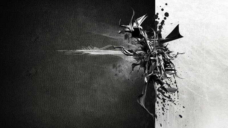 abstract black and white artwork