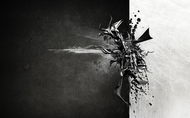 abstract black and white artwork
