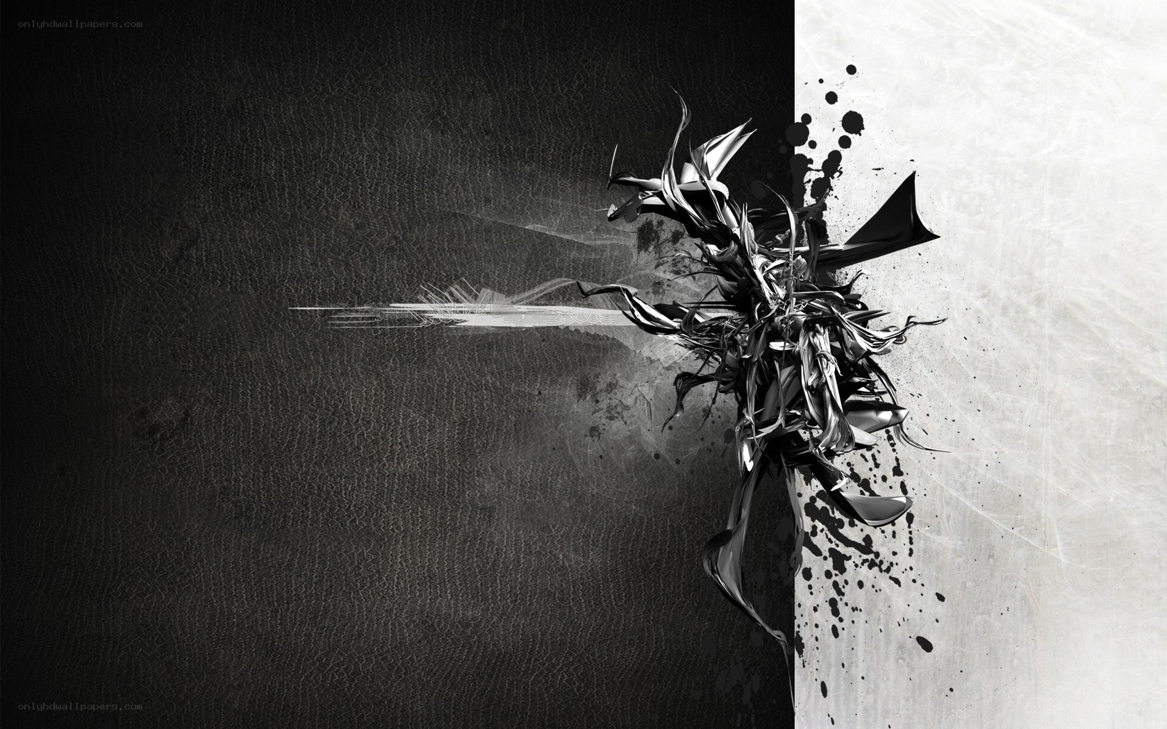 abstract black and white artwork