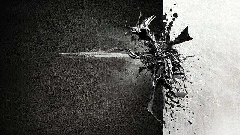 abstract black and white artwork