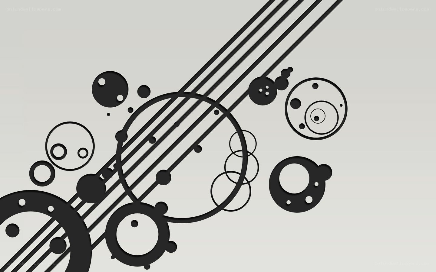 abstract black and white circles