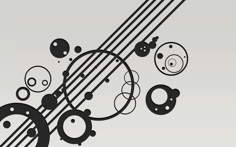 abstract black and white circles