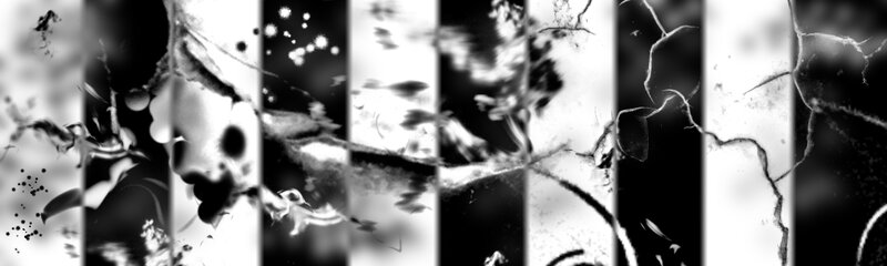 abstract black and white collage