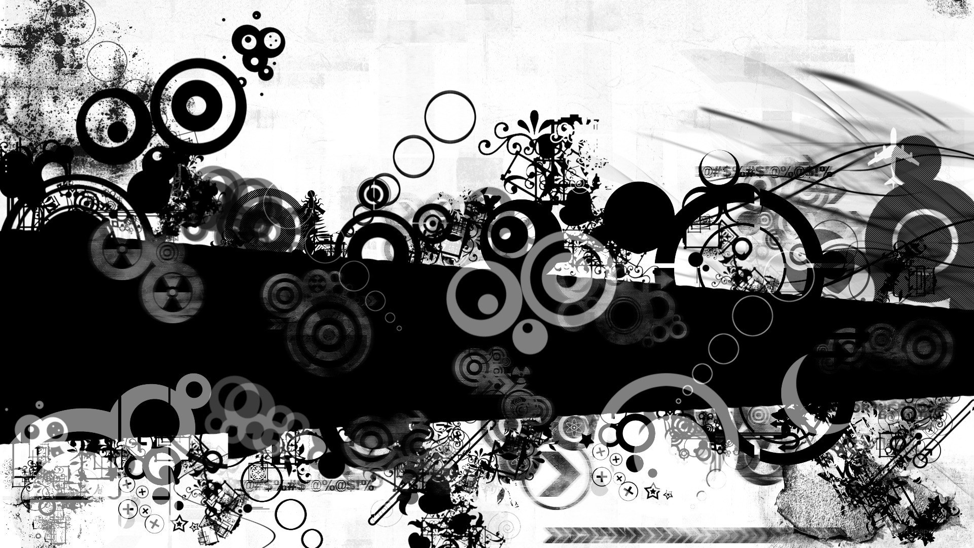 abstract black and white design