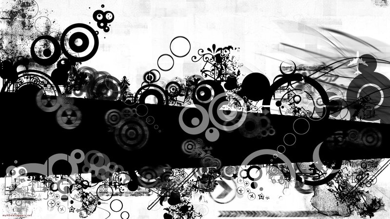 abstract black and white design