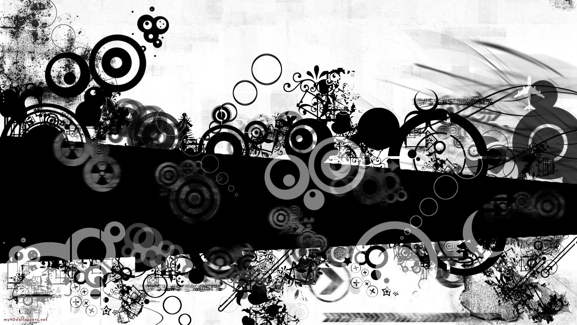 abstract black and white design