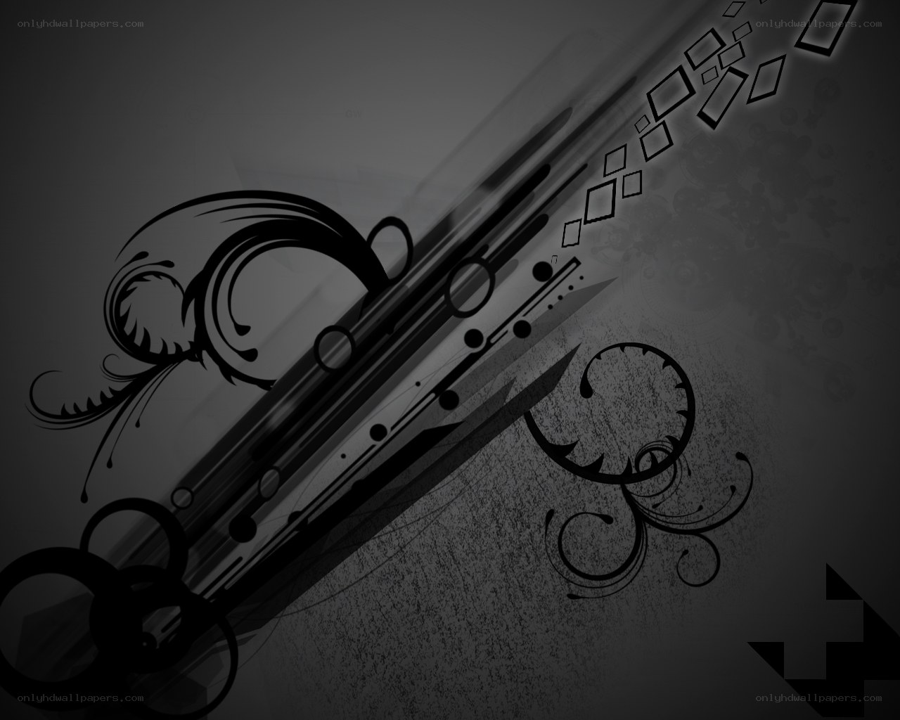 abstract black and white design