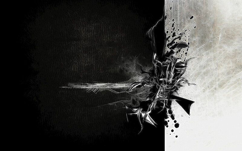 Abstract Black and White Design — Dramatic