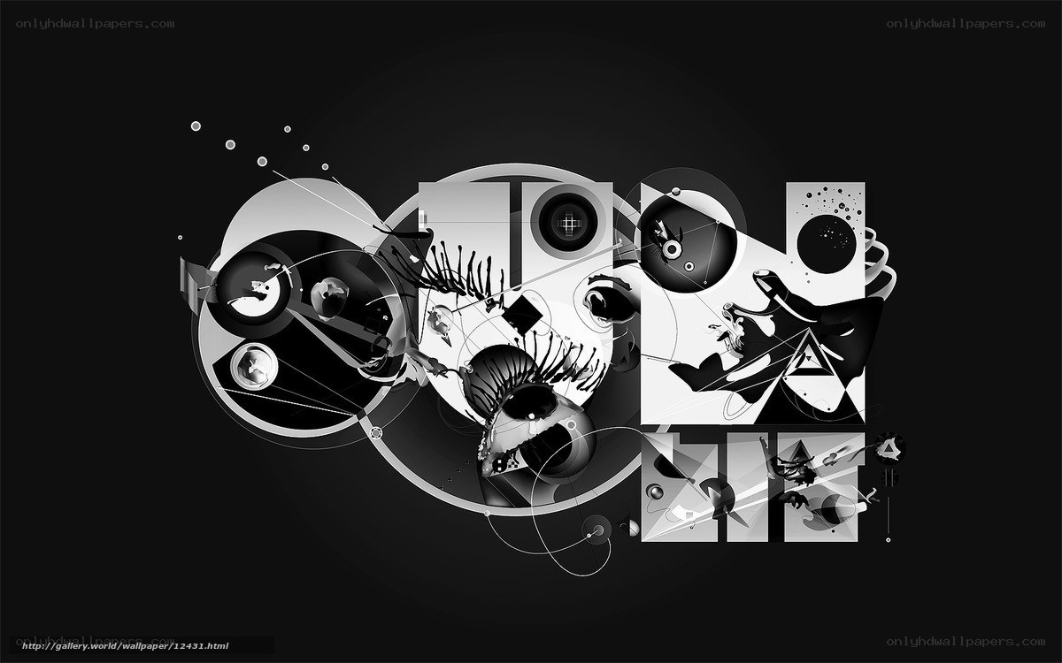 abstract black and white design