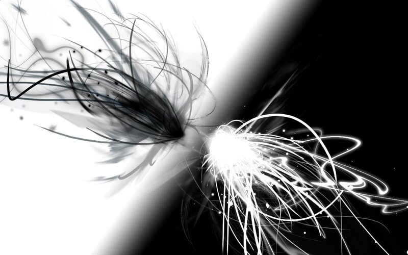abstract black and white energy