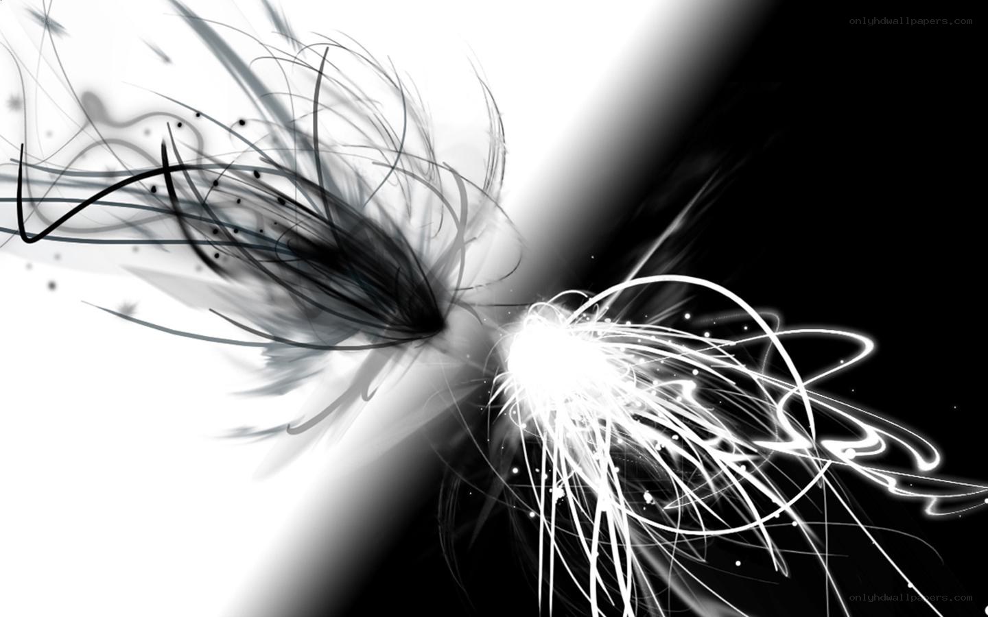 abstract black and white energy