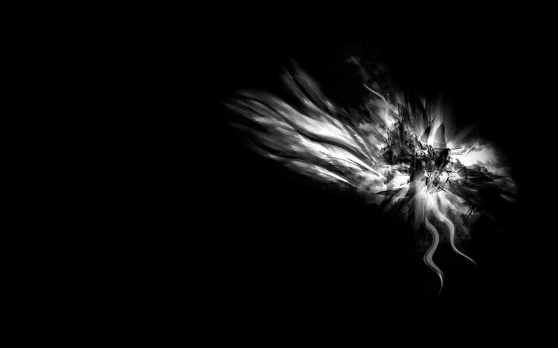 abstract black and white explosion