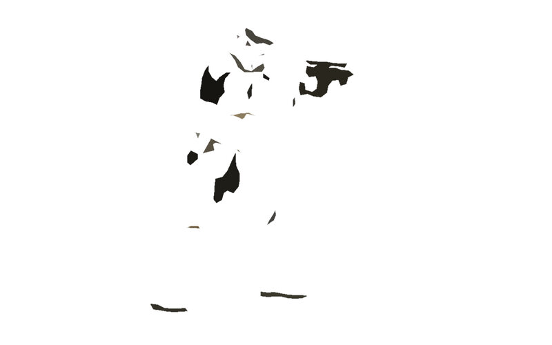 abstract black and white figure