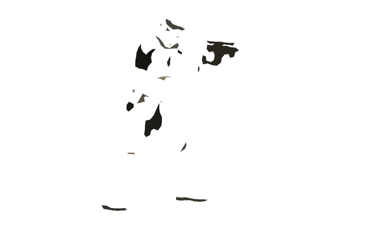 abstract black and white figure