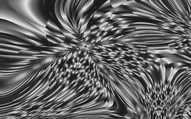 Abstract black and white fractal art