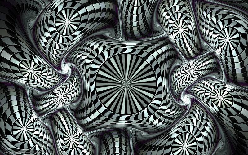 Abstract black and white fractal art