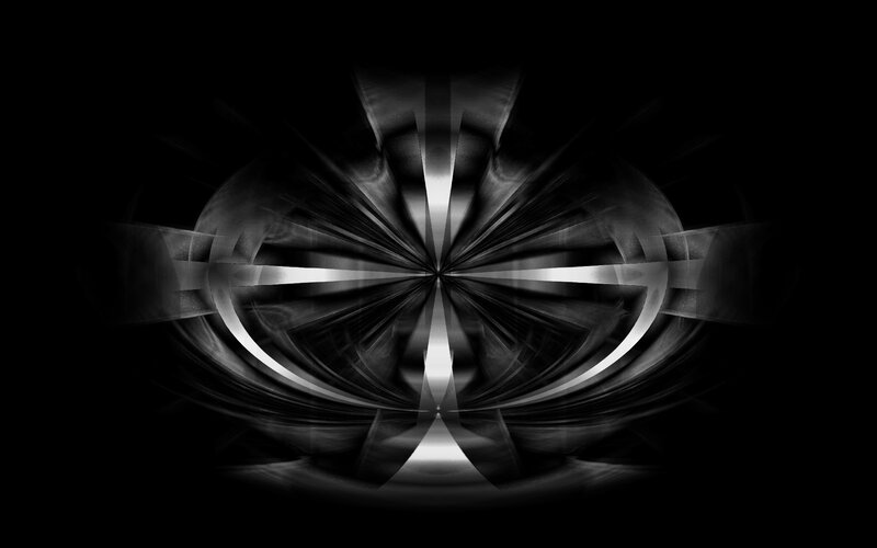 Abstract black and white fractal design