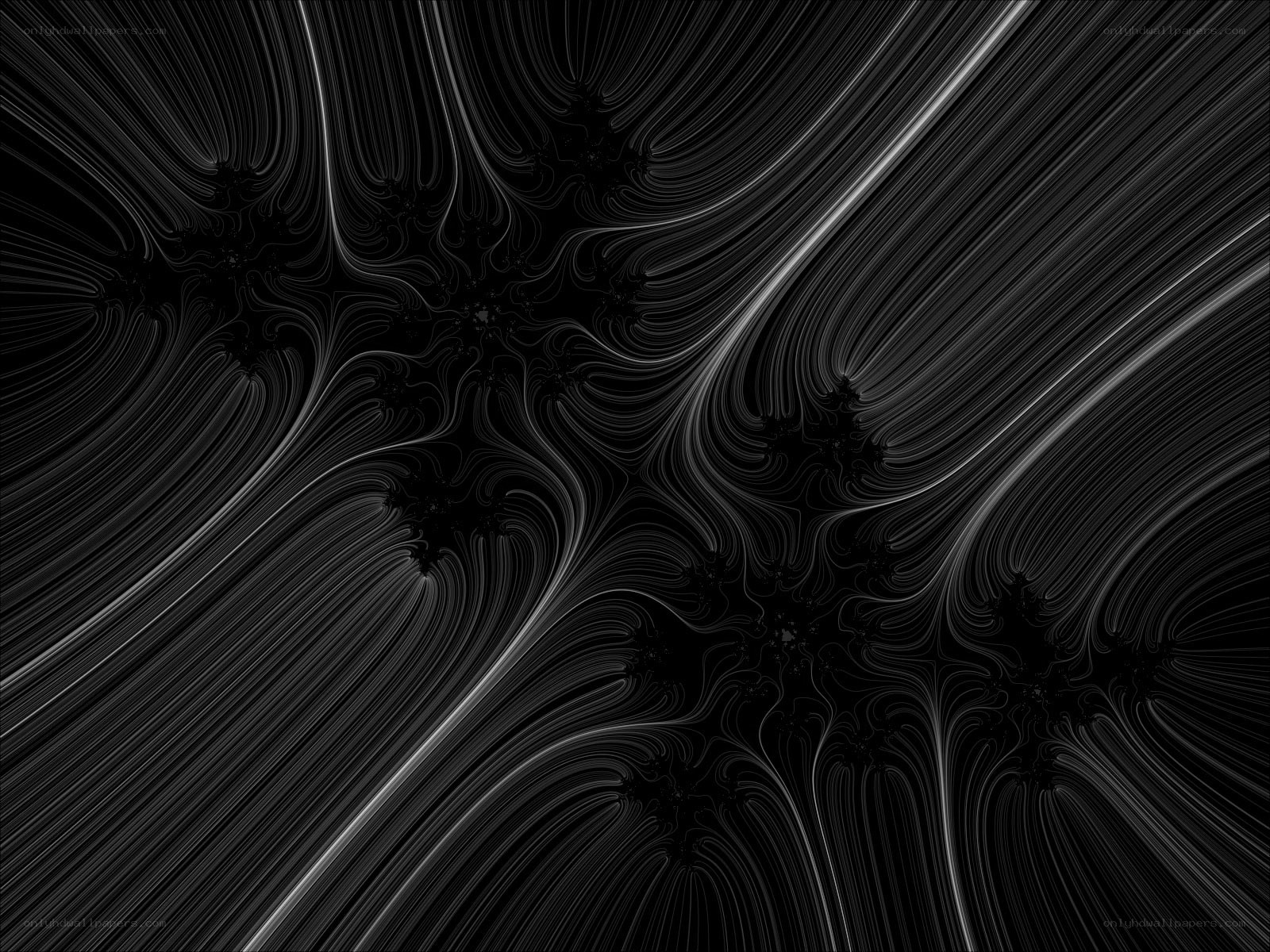 Abstract black and white fractal pattern