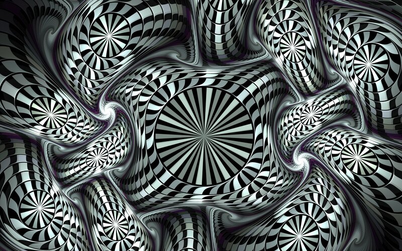 Abstract black and white fractal pattern