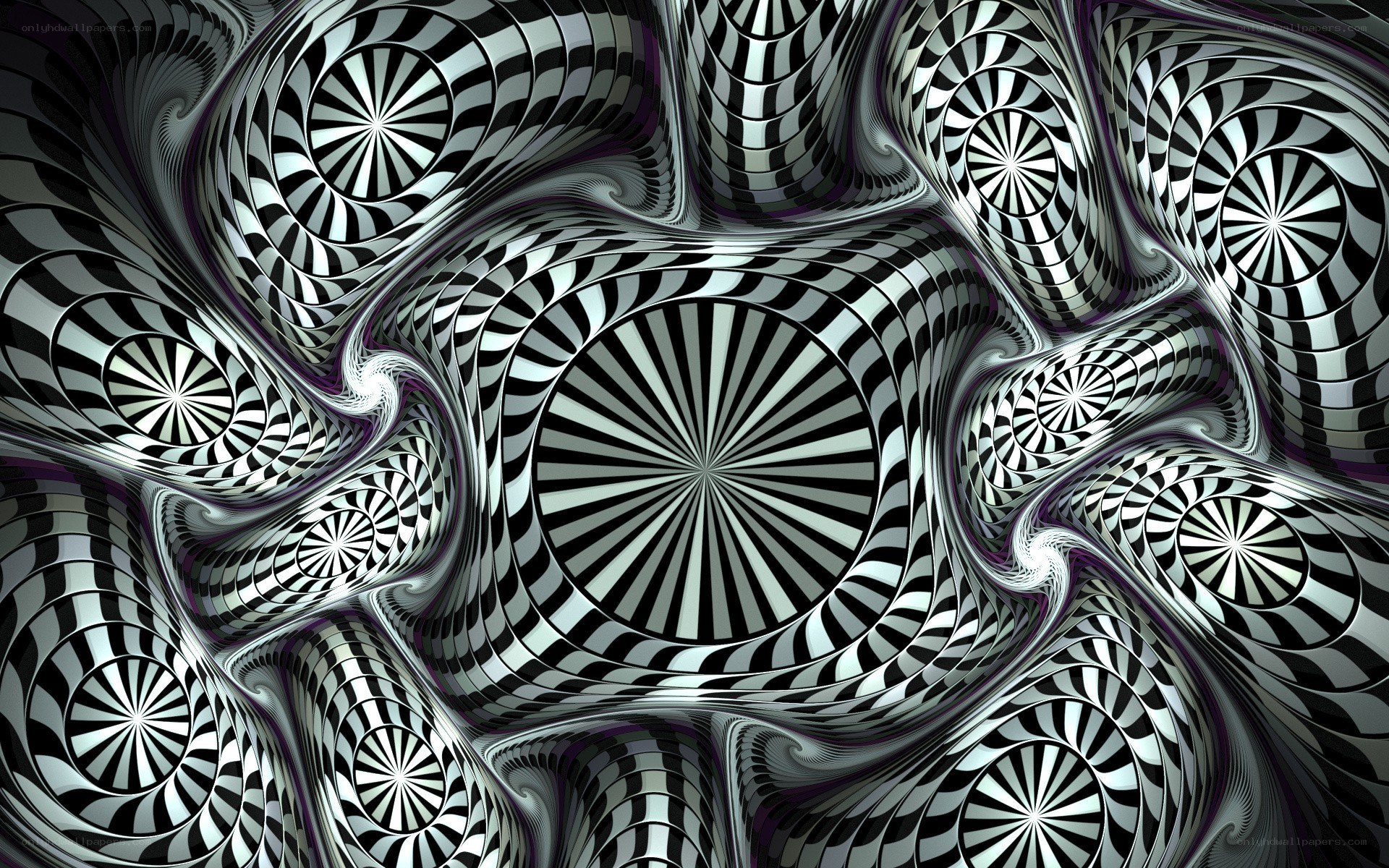 Abstract black and white fractal pattern
