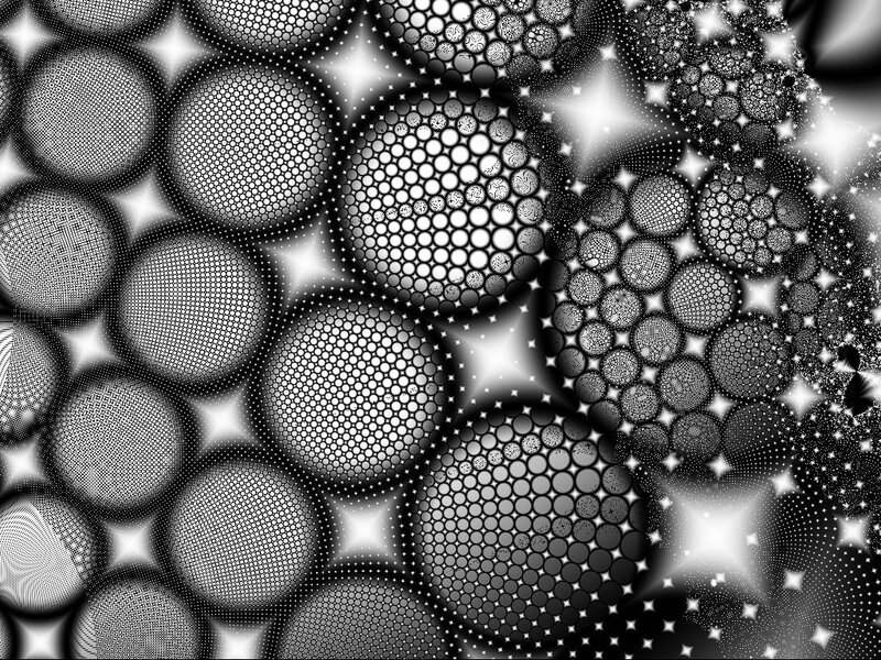 Abstract black and white fractal pattern
