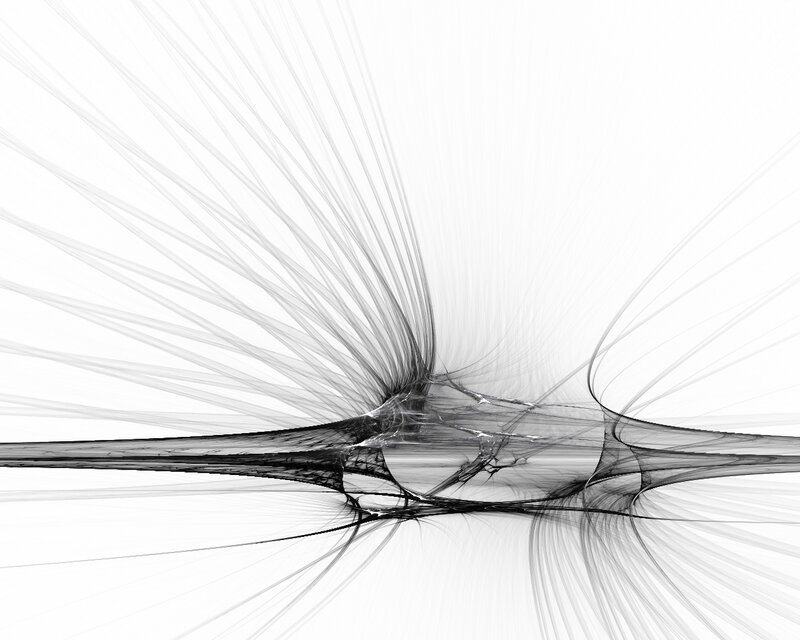 Abstract black and white fractal