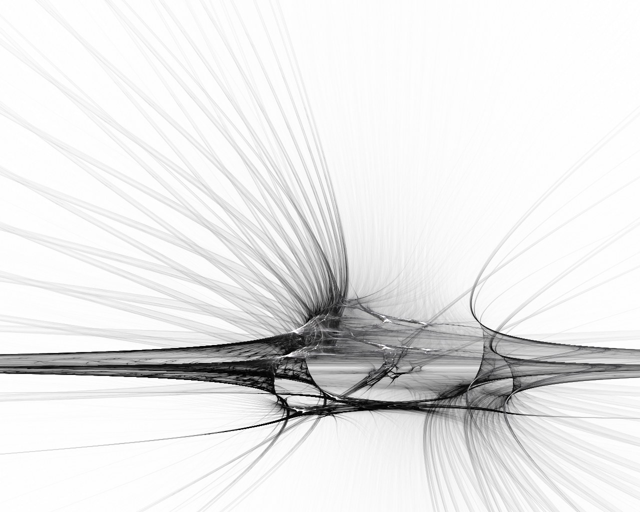 Abstract black and white fractal