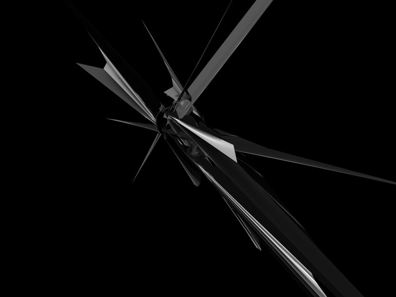abstract black and white geometric shape