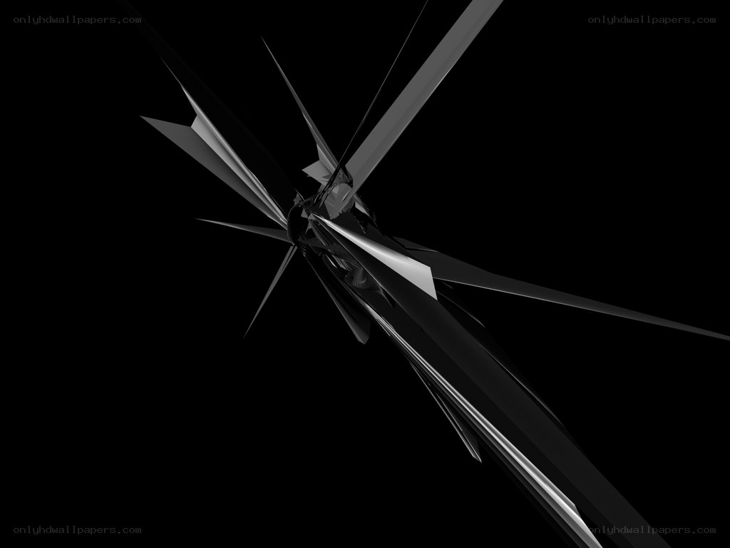abstract black and white geometric shape