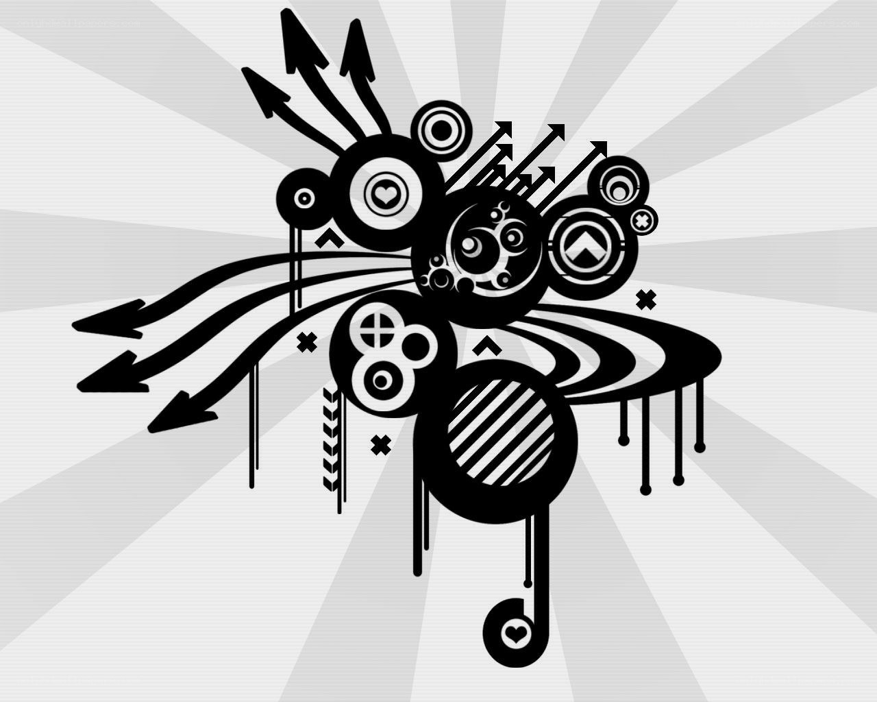 abstract black and white graphic design