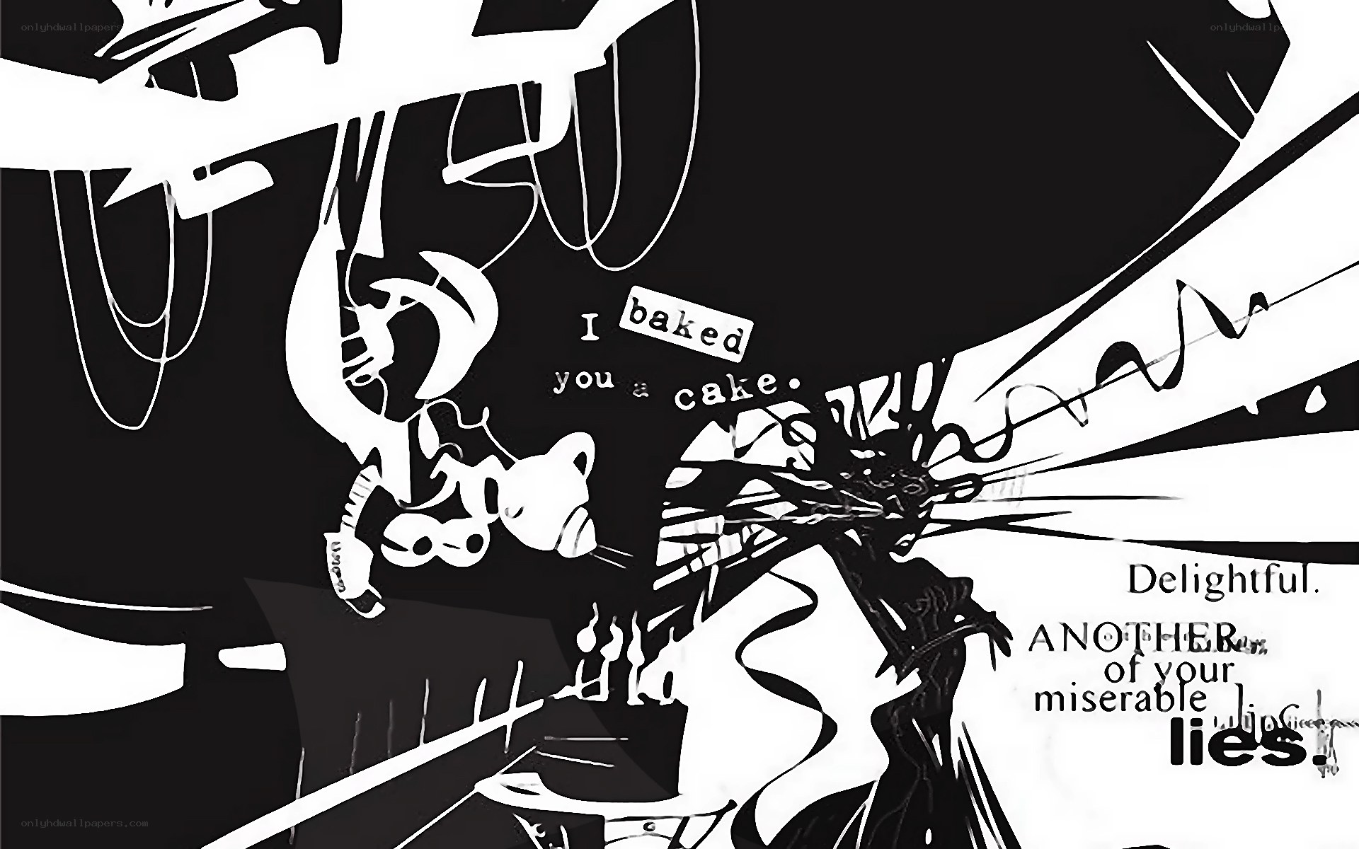 abstract black and white illustration