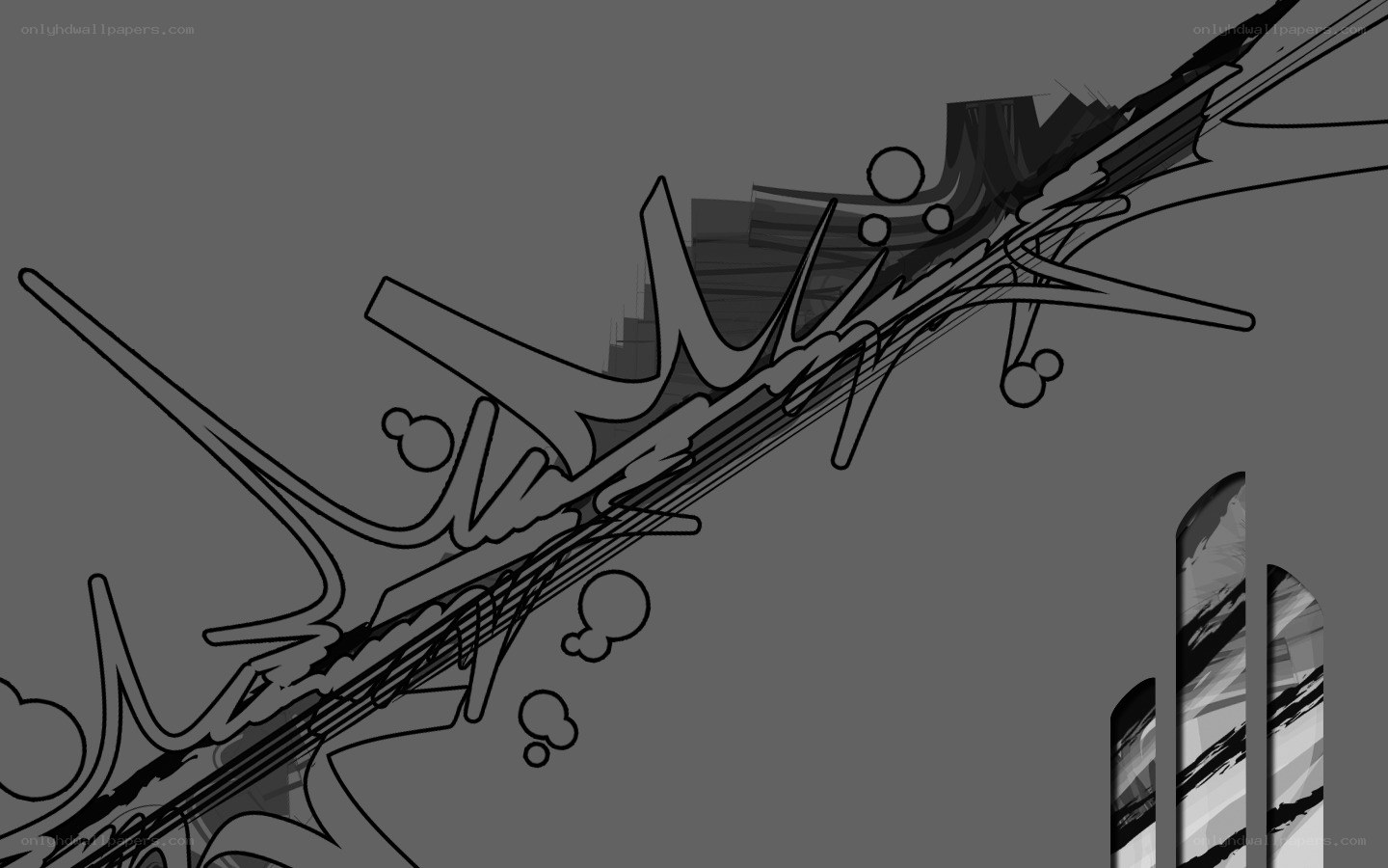 abstract black and white illustration