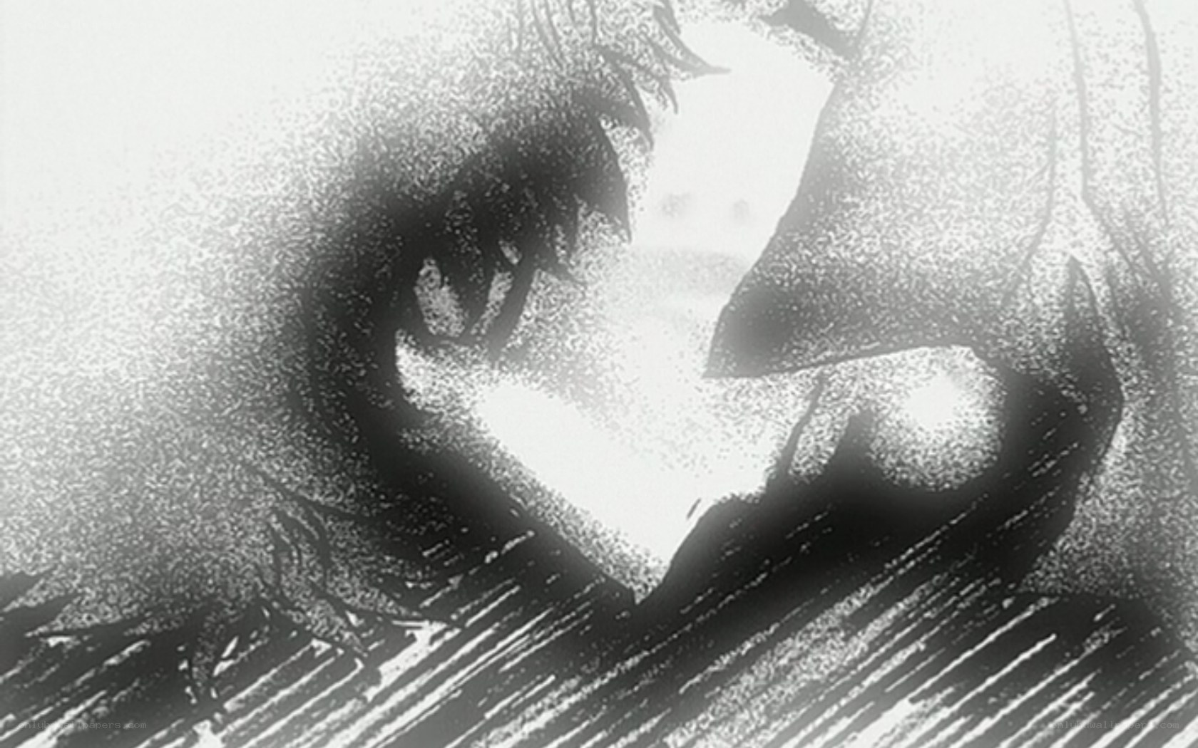 abstract black and white illustration