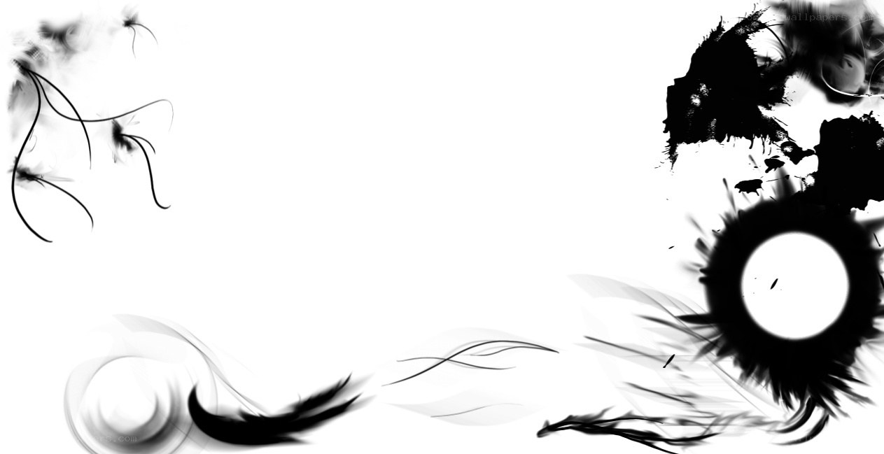 abstract black and white ink art