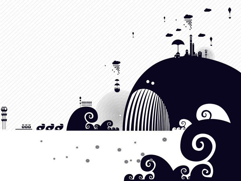 abstract black and white landscape