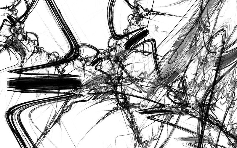 abstract black and white line art