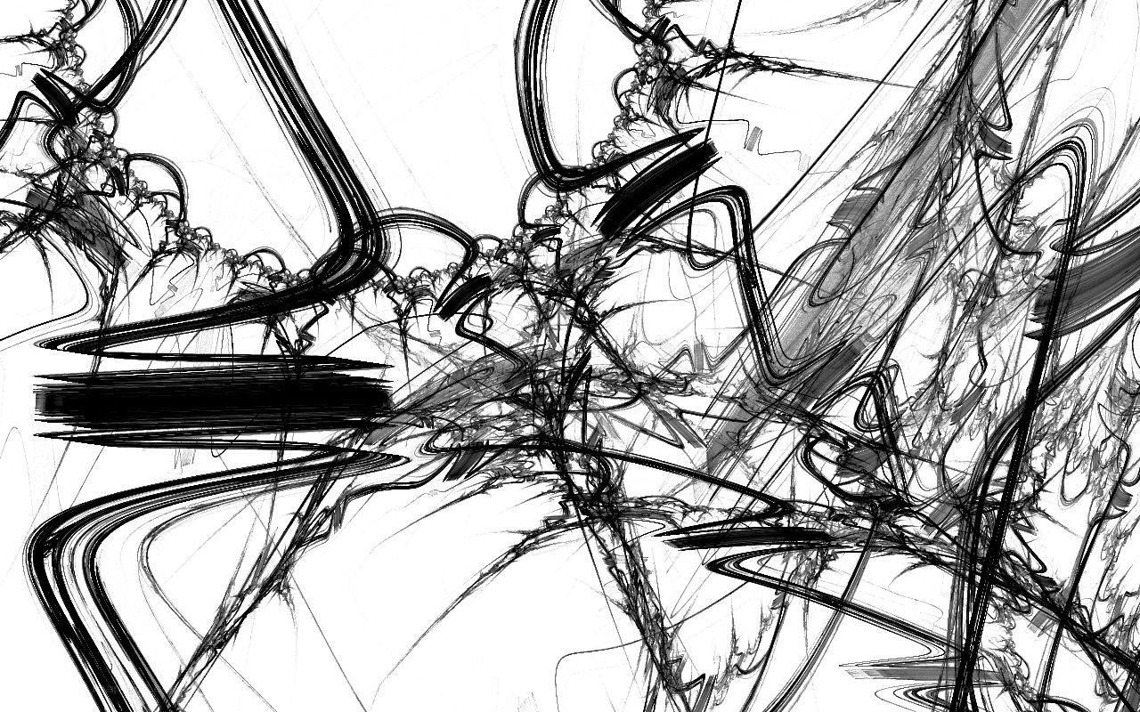 abstract black and white line art