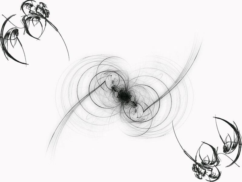 abstract black and white line art