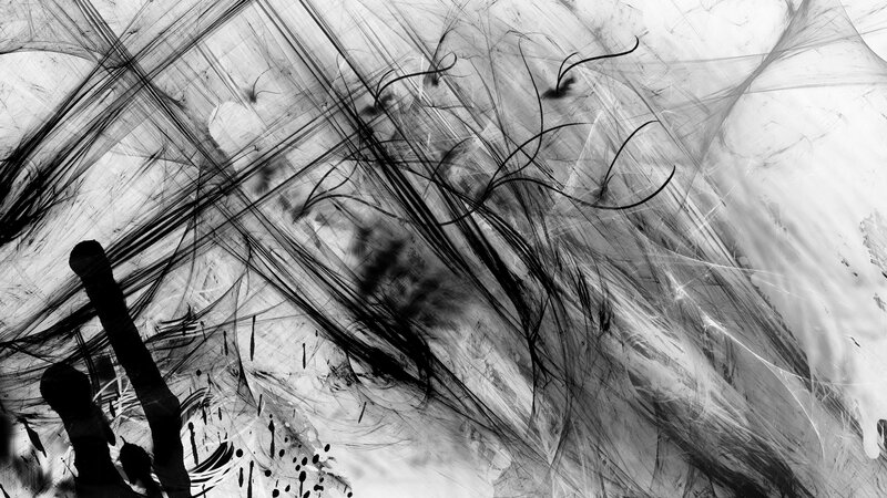 Abstract Black and White Lines — Chaotic, Splatters