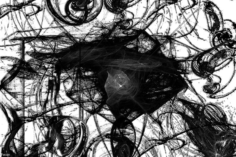 Abstract Black and White Lines — Chaotic