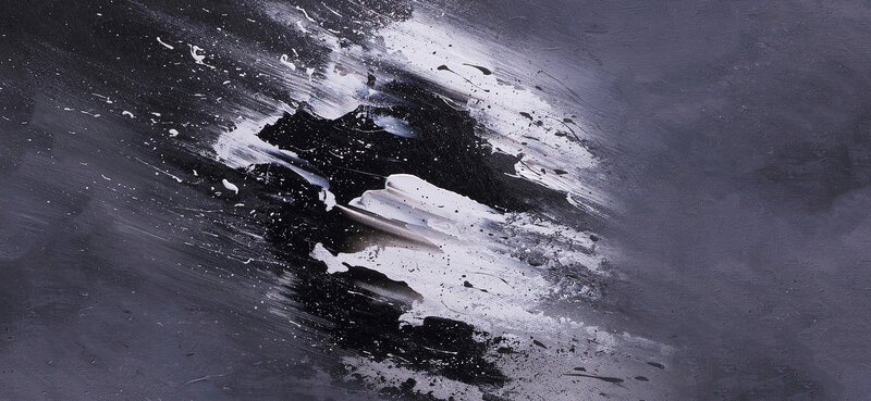 Abstract Black and White Painting