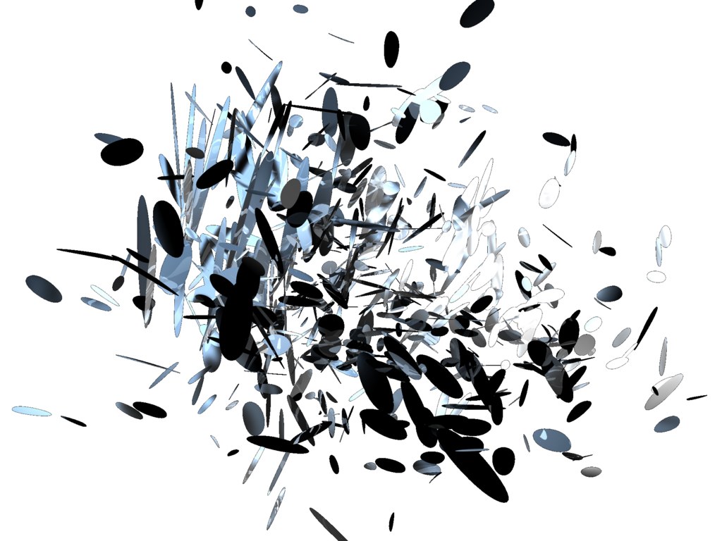 abstract black and white particles