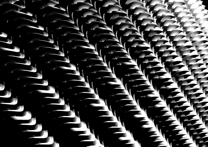 Abstract Black and White Pattern — Dramatic, Digital Art