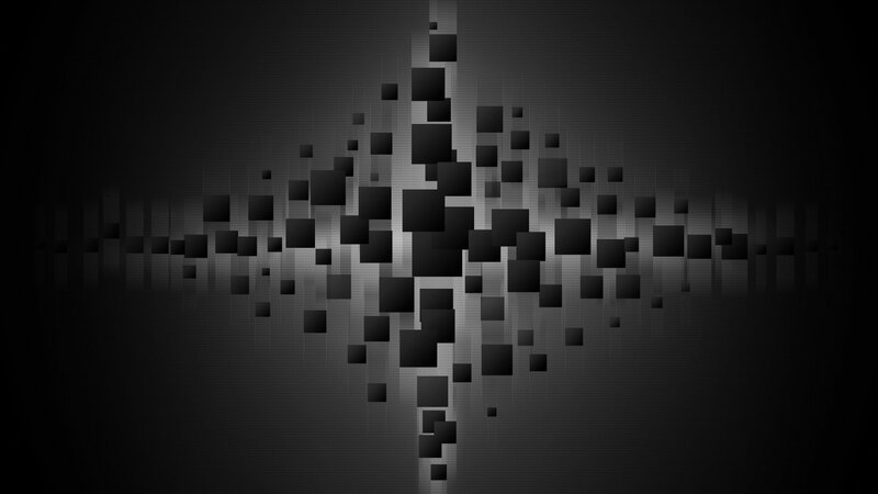 abstract black and white pixel art