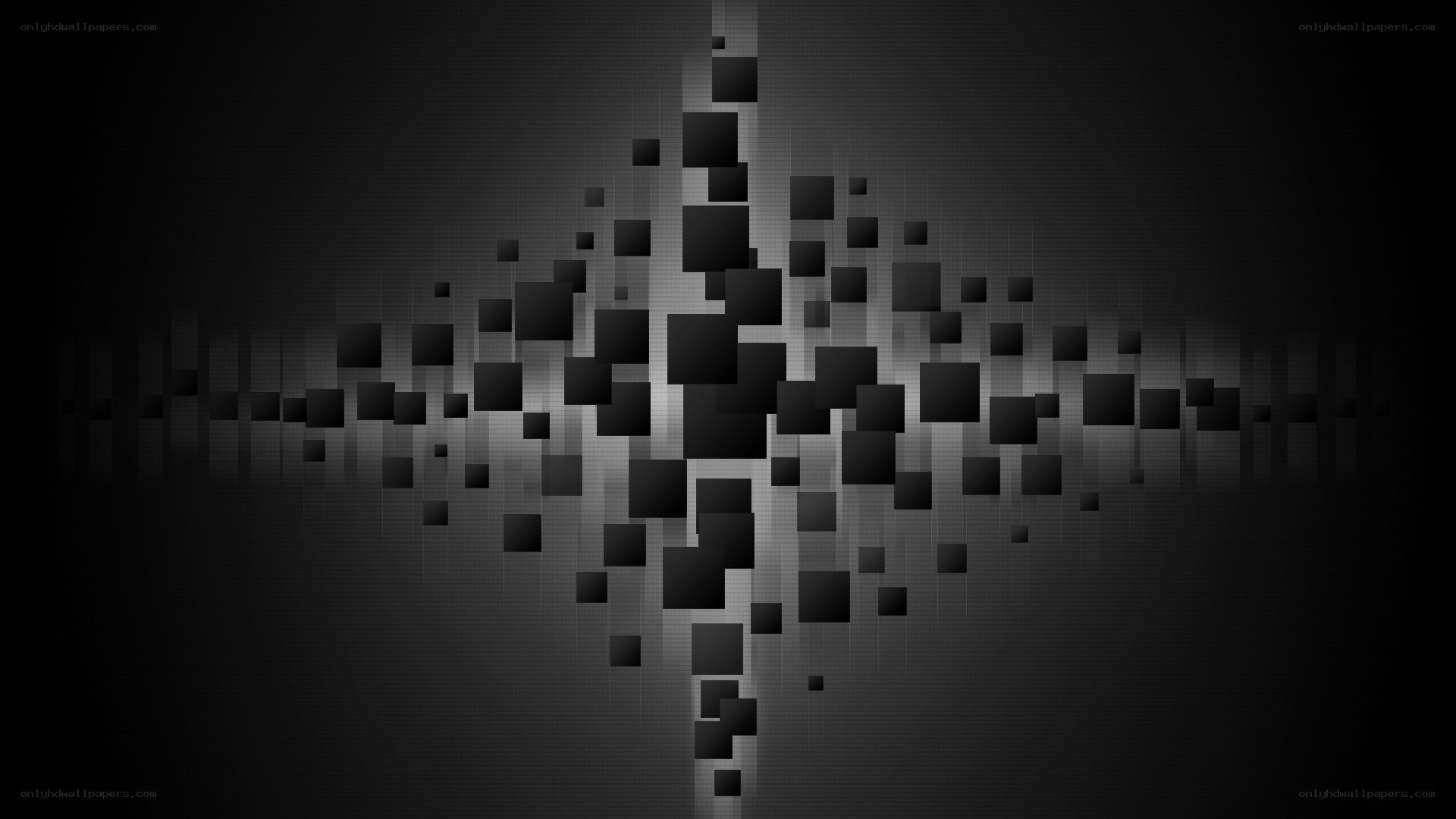 abstract black and white pixel art